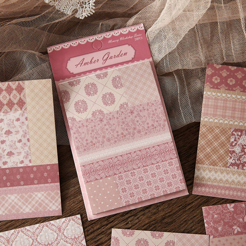 Vintage Collectible Magazines - 20 feuilles d'autocollants mémo de style