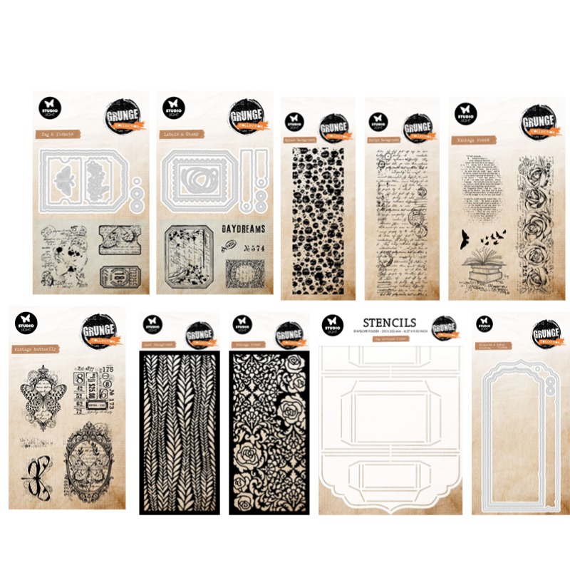 Vintage Things Collection - Étiquette enveloppe Collection Grunge Vintage Roses