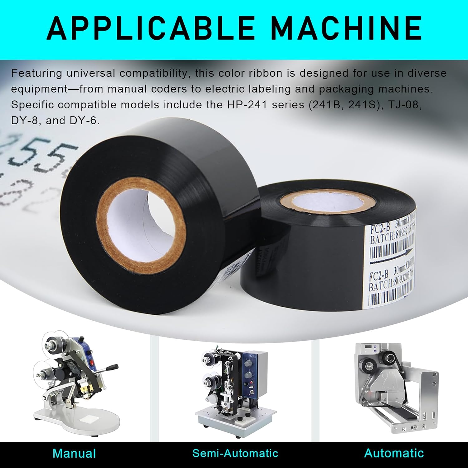 Largeur du noir 30mm 35mm pour - Typewriter Ribbon Roll avis et prix